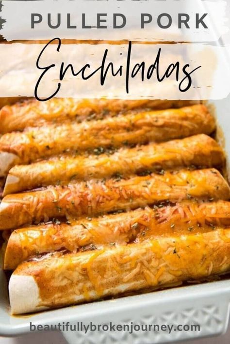 Leftover Pork Enchiladas, Recipe Using Pulled Pork, Pulled Pork Leftover Recipes, Pulled Pork Enchiladas, Pork Pulled, Leftover Pulled Pork, Pork Enchiladas, Easy Pulled Pork, Pulled Pork Leftovers