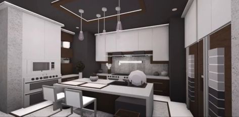 #modern #roblox #bloxburg #kitchen #bloxburgkitchen #popular Modern Mansion Kitchen, Cabinet Design Kitchen, Beautiful Kitchen Ideas, Modern Mansion Interior, Cabinet Color Ideas, Kitchen Cabinet Style, Mansion Kitchen, Kitchen Cabinets Design, Kitchen Cabinet Color