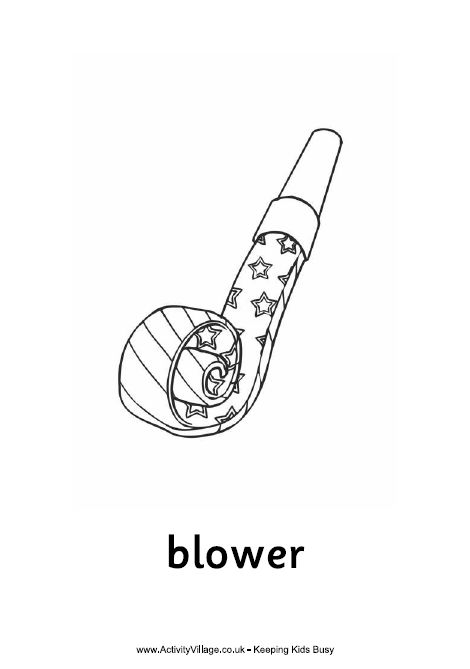 Blower coloring page, party blower simple black and white outline Party Blower Game, Party Blower, 47th Birthday, Party Blowers, Party Horns, Frog Coloring Pages, Keeping Kids Busy, 21st Party, New Years Activities