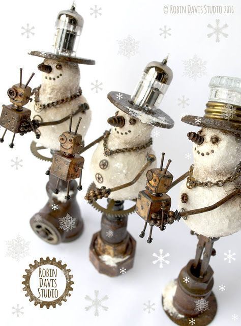 Steampunk Christmas Decorations, Christmas Steampunk, Steampunk Diy Crafts, Christmas Assemblage, Steampunk Christmas, Steampunk Crafts, Steampunk Diy, November 12th, Junk Art