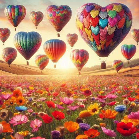 Aesthetic Balloons, Air Balloon Tattoo, Hot Air Balloons Art, Balloon Tattoo, 8 Martie, Love Balloon, Hot Air Balloons, Beautiful Sights, Balloon Art