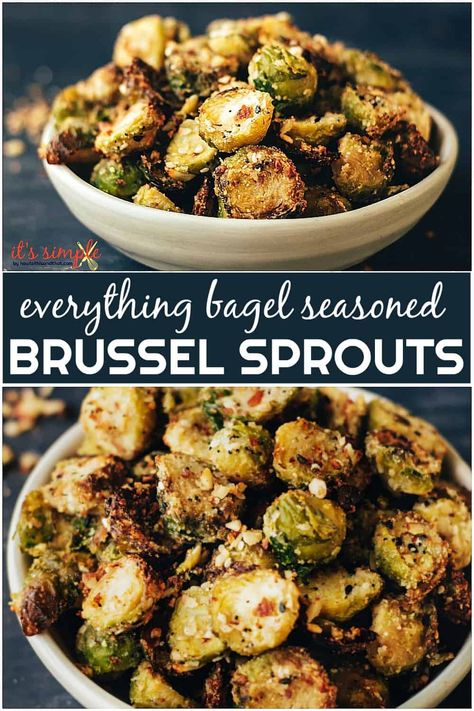 Keto Brussel Sprouts- EASY Keto Side Dish- Everything Bagel Seasoned! Keto Everything Bagel, Brussel Sprout Side Dish, Keto Everything, Sprouts Recipe, Keto Side, Bagel Seasoning, Sprout Recipes, Brussels Sprouts Recipe, Keto Side Dishes