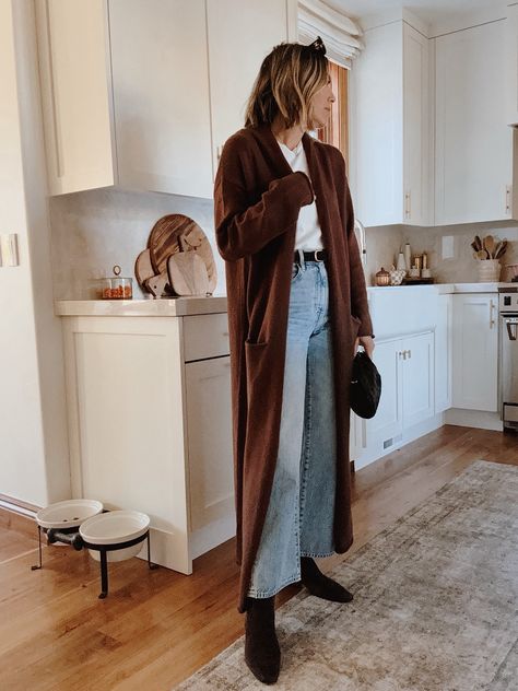 Duster Cardigan curated on LTK Womens Duster Outfit, Sweater Duster Outfit, Duster Cardigan Outfit Winter, Duster Sweater Outfits, Long Cardigan Outfit Winter, Maxi Cardigan Outfit, Duster Cardigan Outfit, Birkenstock Clog Outfit, Oversized Sweater Outfits