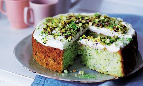 It sounds peculiar, but I promise that you will love this cake - incredibly moist sponge with zingy lime icing. Courgette And Lime Cake, Lime Icing, Vegetable Cakes, Courgette Cake, Courgette Recipes, Veggie Cakes, Vegetable Cake, Pistachio Recipes, Lime Cake