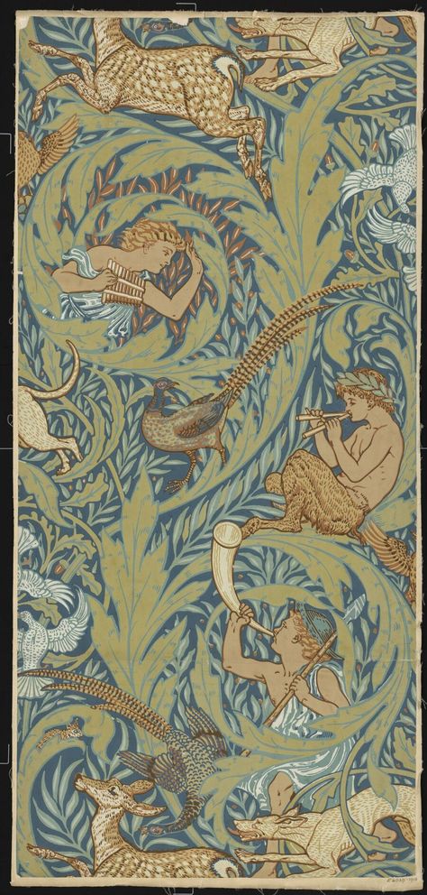 Royal Jubilee, English Wallpaper, Medieval Tattoo, Wallpaper And Tiles, Walter Crane, Victorian Wallpaper, Fairy Illustration, Floral Pattern Design, National Art