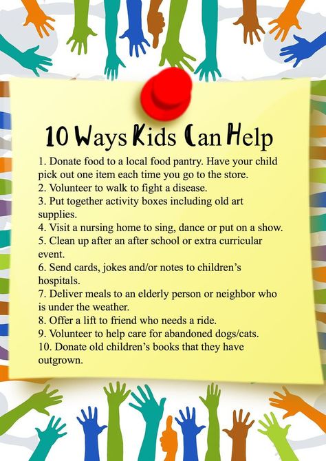 Kids and Volunteering - 10 Ways Kids Can Help #printable Volunteering Activities, Volunteer Ideas, Service Projects For Kids, Community Service Ideas, Volunteer Activities, Community Service Projects, Service Ideas, Kindness Activities, Summative Assessment