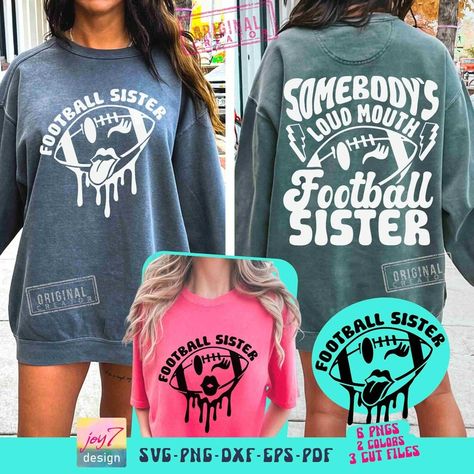 Sister Png, Football Sister, Game Day Svg, Sister Svg, Funny Football, Png Football, Sister Shirt, Football Funny, Sister Shirts