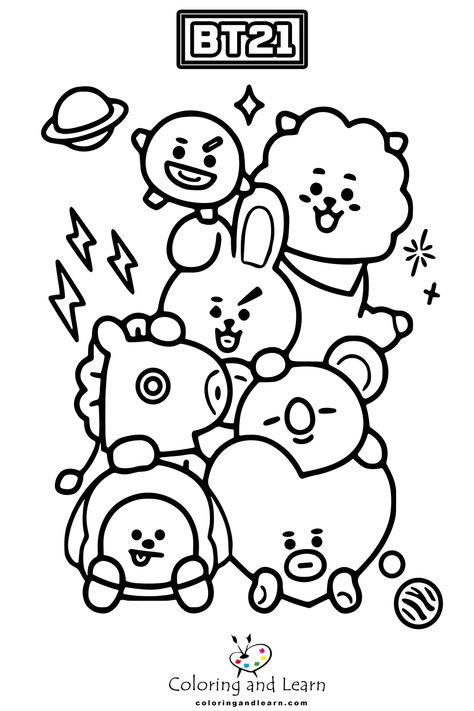 Skzoo Coloring Pages, Cute Korean Drawings, Bt21 Printable, Korean Coloring Pages, Bt21 Coloring Pages, Kpop Coloring Pages, Bts Coloring Pages, Elsa Coloring Pages, Stitch Coloring Pages