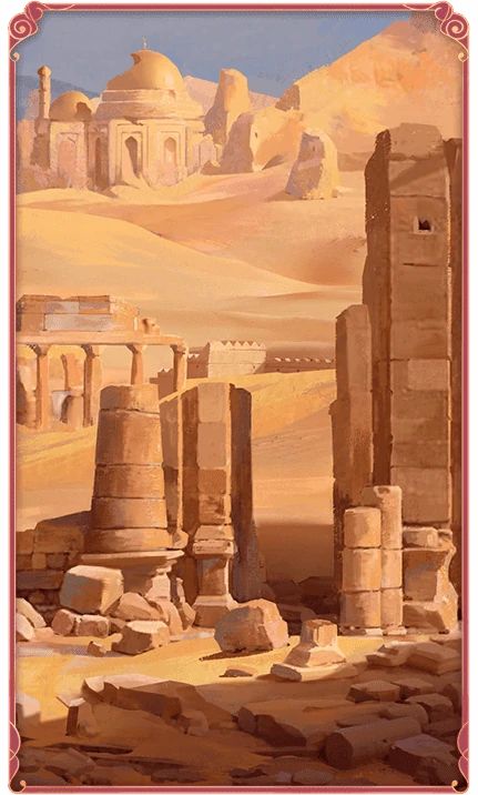 Desert Punk, Fantasy Desert Kingdom, Desert Structure Concept Art, Desert Temple Fantasy Art, Desert Palace Fantasy Art, Desert Castle Concept Art, Desert Drawing, Desert Temple, Desert Biome