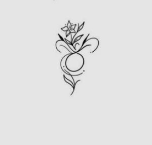 Tattoo Ideas For Taurus For Women, Taurus Symbol Tattoo For Women, Taurus Flower Tattoo, Simple Taurus Tattoo, Taurus Flower, Taurus Symbol Tattoo, Aster Flower Tattoos, Taurus Symbols, Taurus Tattoo