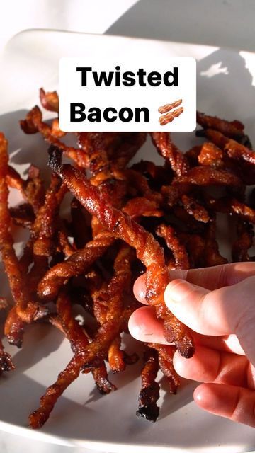 Twisted Bacon, Streaky Bacon, Breakfast Alternatives, Breakfast Bacon, Snack Bites, Bacon Recipes, Breakfast Foods, Yes Please, Tag A Friend