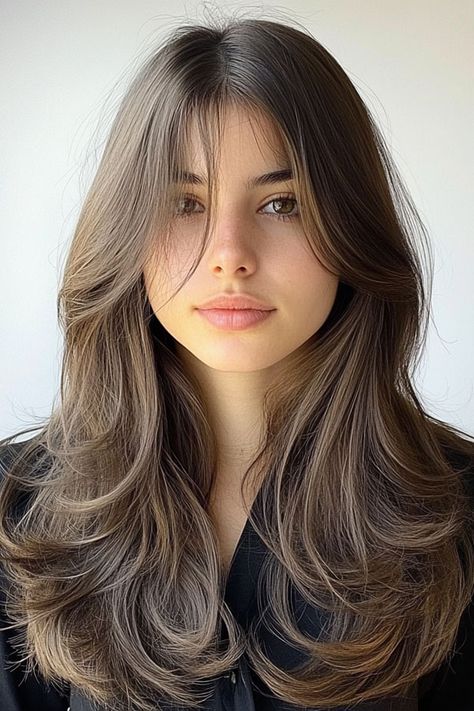 Subtle Layers with Natural Brunette Tones, Cute Layered Hairstyle For Long Hair, long layered haircut Textured Layered Hair, Layered Pixie Haircuts, Best Hair Dye, Easy Hairstyles For Medium Hair, Textured Haircut, Low Lights Hair, Long Layered Haircuts, Long Bob Hairstyles, Haircuts With Bangs