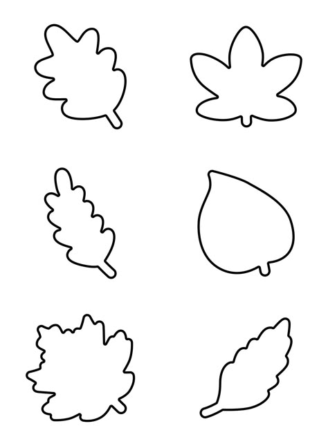 Small Leaves Template, Autumn Leaf Template, Small Leaf Template Printable Free, Leave Template Free Printable, Leaf Printables Free, Simple Leaf Pattern, Free Leaf Template Printable, Leaf Cutout Template, Fall Leaf Template Free Printable