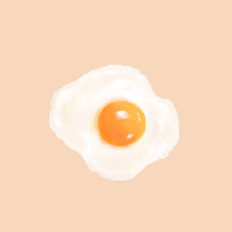 Fried Egg Drawing, Fried Egg Illustration, Eggs Illustration, Egg Drawing, Egg Illustration, Sister Studio, Oc Reference, Fried Eggs, Gift Inspo