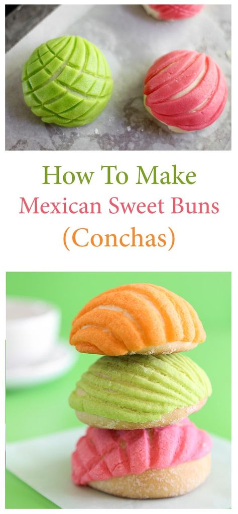 Conchas Recipe, Sweet Bread Rolls, Pecan Desserts, Mexican Sweet Breads, Sweet Buns, Mexican Dessert, Sweet Bread, Christmas Dinner, Buns