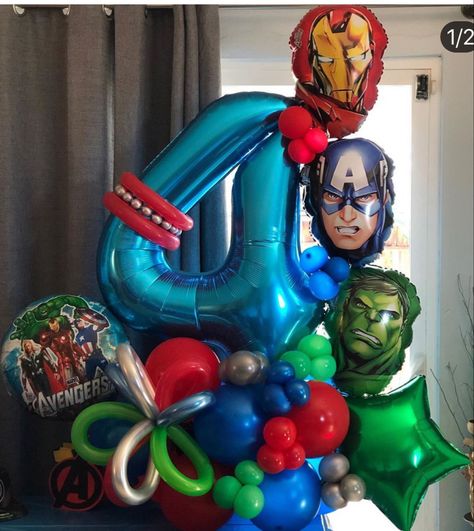 🎈Bouquets, Arrangements, Garlands, any balloon decorations and more for any special occasion  👍🏻🎈Follow us (@Emilys_balloon_arrangements) Send us a DM for any questions Superhero Balloon Bouquet, Avengers Theme Birthday, Superhero Birthday Party Decorations, Superhero Balloons, Avengers Birthday Party Decorations, Marvel Birthday Party, Marvel Party, Hulk Birthday, Avengers Theme