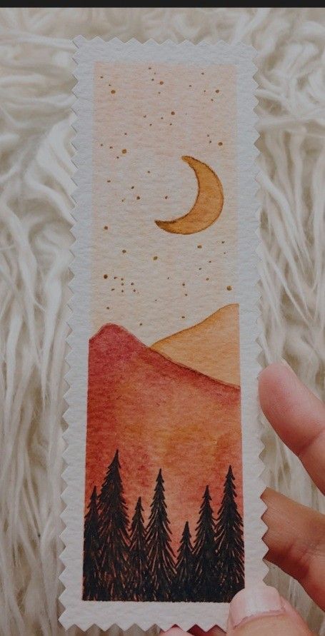 Painting On Novel Pages, Sketches For Bookmarks, Watercolor Art For Sale, Aesthetic Watercolor Bookmarks, Paint Bookmarks Diy, Easy Aesthetic Bookmarks, Cute Diy Bookmarks Aesthetic Easy, Diy Bookmark Painting, Cute Bookmark Painting Ideas