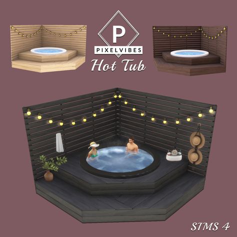 Sims 4 Hot Tub Cc, The Sims 4 Pack, Sims Furniture, Furniture Cc, Sims Packs, Sims 4 Anime, Cc Furniture, Pelo Sims, Free Sims 4