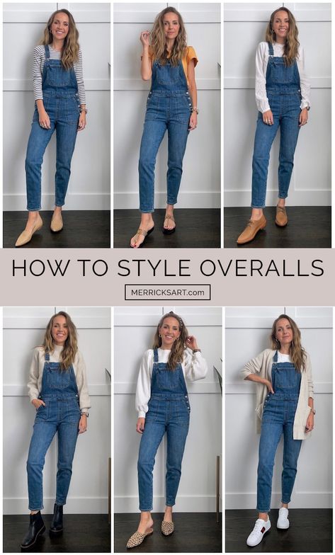 Overalls For Work Outfit, Jean Bibs Overalls Outfit, Capri Overalls Outfit, Overall Spring Outfit, Navy Overalls Outfit, Jean Overall Outfits Spring, How To Make Overalls Look Cute, Overall Work Outfit, Shoes To Wear With Overalls