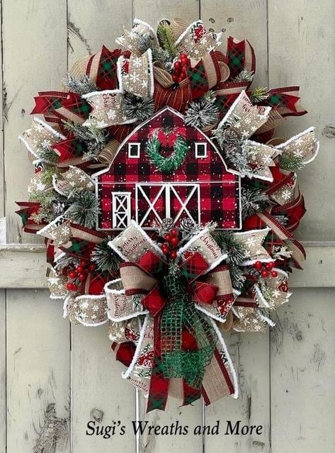 Deco mesh christmas wreaths diy