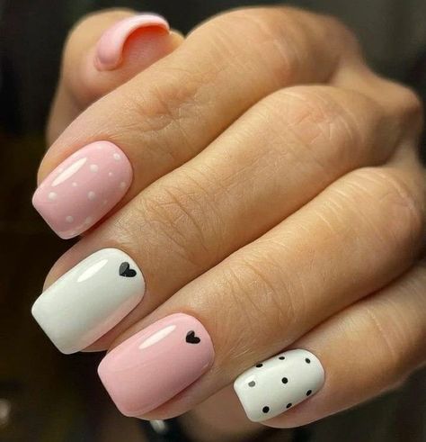 Plain Gel Nails, Valentines Gel Nails Ideas, Nail Art Designs For Beginners, Pink Tip Nails, Easy Nail Art Designs, Pink Gel Nails, Pink Gel, Happy Nails, Simple Gel Nails