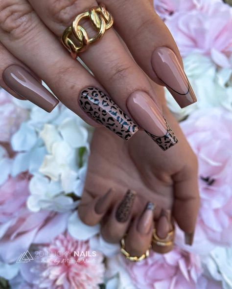 African Acrylic Nails, Leopard Tip Nails, Leopard Gel Nails, Leopard Acrylic Nails, Nails Leopard, Leopard Nail Designs, Leopard Nail Art, Summer Nail Art, Leopard Print Nails