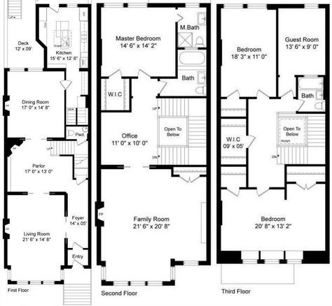 original chicago brownstone floorplans from 2013 listing Chicago Townhouse Interiors, Brownstone Interiors Layout, English Townhouse Floor Plan, Victorian Townhouse Floor Plan, Townhouse Chicago, New York Row House, Chicago Row House, Chicago Brownstone, Victorian Row House