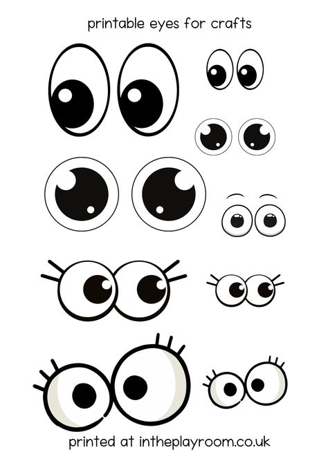 Free Printable Eyes for Crafts - In The Playroom Monsters Crafts For Preschool, Eye Crafts For Preschoolers, Eyes Template Free Printable, Google Eyes Crafts, Printable Eyes Templates, Googley Eyes Crafts, E Is For Eyes, Doodle Anatomy, Printable Eyes For Crafts