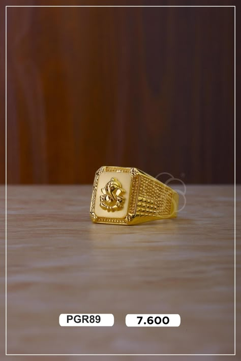 KUBER JEWELLERS B7 Ganesh Rings For Men Gold, Gents Ring Gold Men, Men Gold Ring Design Unique, Men Gold Ring Design Indian, Boys Rings Design Gold, Boys Gold Ring, Mens Gold Engagement Rings, Men's Rings Gold Indian, Gents Ring Design