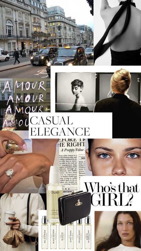 #femmefetale #elegance #newyorkgirl #aestheticboard #moodboards #classicalaesthetic Casual Elegance Aesthetic, Elegance Moodboard, Chic Mood Board, Moodboard Elegant, Elegant Moodboard, Elegant Collage, Vision Collage, Vision Board Wallpaper, Magazine Collage