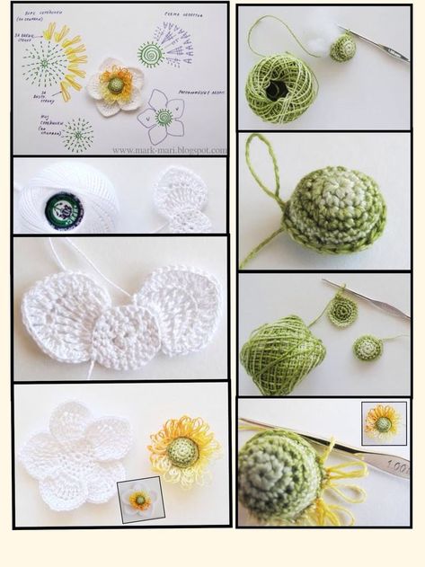 Diy Hair Accessories Ribbon, Crochet Leaf Patterns, Yarn Flowers, Fabric Flower Brooch, Crochet Jewelry Patterns, Crochet Earrings Pattern, Crocheted Flowers, Crochet Bouquet, Crochet Animals Free Patterns