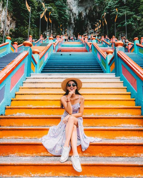 Malaysia Ootd, Malaysia Pictures, Batu Caves Outfit, Malaysia Travel Outfit, Malaysia Outfit, Malaysia Photography, Thailand Ootd, Singapore Ootd Outfit, Malaysia Photoshoot