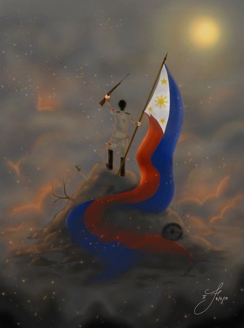 Philippine Revolution Art, Nationalism Poster Philippines, Philippine Flag Art, Filipino Wallpaper, Happy Independence Day Philippines, Independence Day Philippines, Philippine Flag Wallpaper, Wikang Pambansa, Philippine Revolution