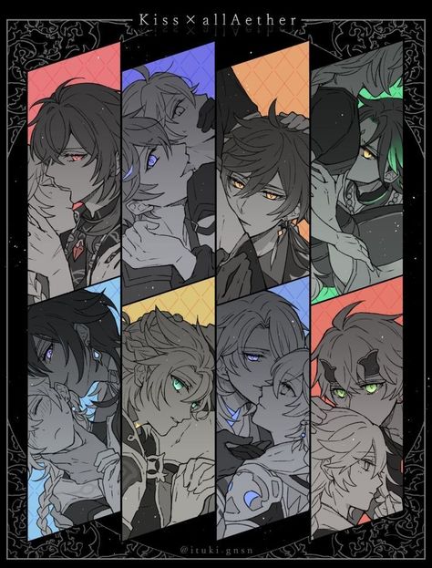 Genshin X Aether, Scaramouch X Aether, Genshin Impact X Aether, Scaramouche X Aether Fanart, Aether Harem Male, Aether X All Boys, Scaramouche X Aether, Aether Harem, Characters Inspiration Drawing