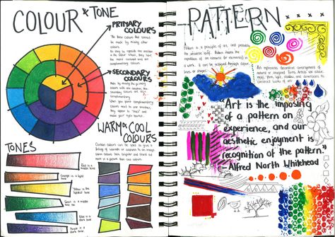 3 | by samiajahangiri Gcse Art Pattern Page, Colour Theory Sketchbook Page, Formal Elements Of Art, Painting Blending, Color Theory Art, Sketchbook Layout, Gcse Art Sketchbook, A Level Art Sketchbook, Art Theory