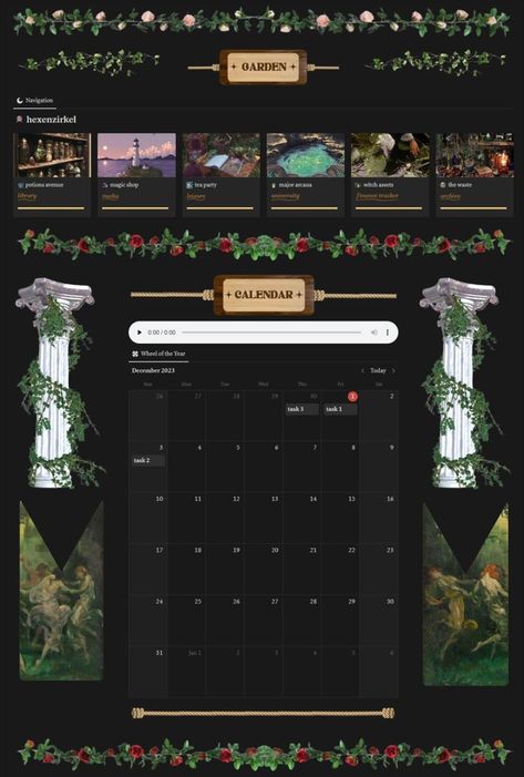 habit tracker notion template Notion Template Ideas Witch, 2024 Notion, Notion Layout, Productivity Ideas, Aesthetic Website, Witchy Academia, Notion Inspo, Cozy Workspace, Potions Recipes