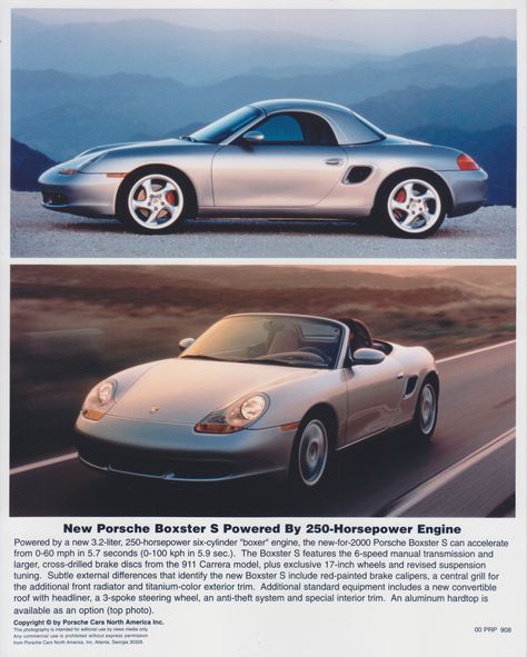 Porsche Boxster S (USA press photo, # 00 PRP 908, 2000) Porsche 986 Boxster, 986 Boxster, B13 Nissan, Porsche 986, Porsche Boxter, Porsche Boxster 986, Car Aesthetics, Porsche 718 Boxster, German Engineering