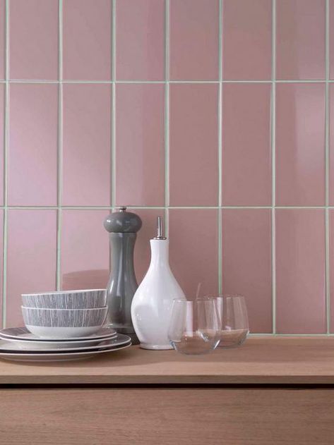 Topps Tiles, Stone Mosaic Tile, Tiles Price, Kitchen Splashback, Kitchen Floor Tile, Pink Kitchen, Wet Rooms, Stone Mosaic, Ceramic Design