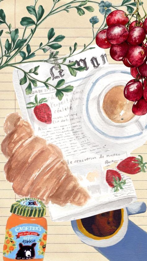 Breakfast Wallpaper Aesthetic, Brunch Moodboard, Brunch Background, Brunch Wallpaper, Themes Preschool, Breakfast Wallpaper, Brunch Design, Breakfast Theme, Kitchen Elements