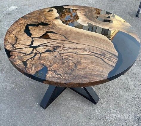 Elevate your living space with this trendy Round Epoxy Resin Coffee Table Top! Handmade with a unique live edge wood design, this piece is perfect for your bedroom, living room, porch, or home office. 🌿✨ #HandmadeDesign #HomeDecor #EpoxyResin #Trendy #LivingSpaceUpgrade #Resin #CoffeeTable #handmade #Polished #ArtsCraftsMissionStyle #Porch #LivingRoom #ArtDeco #MediumWood #AccordingtoSize #Bedroom #Black #Round https://ebay.us/f7xDf8 Epoxy Coffee Table, Resin River Table, Resin Table Top, Trading Desk, Epoxy Table Top, Epoxy Resin Table, River Table, Trendy Home Decor, Dining Table Top