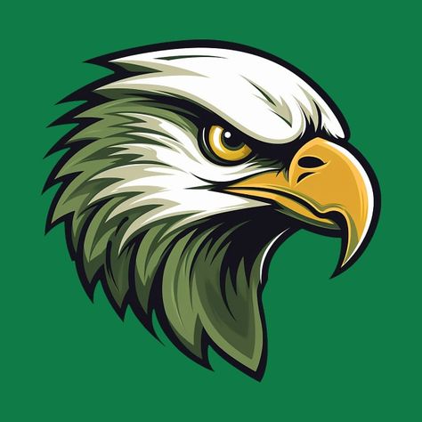 Eagle Artwork Illustration, Green Eagle Logo, Golden Eagle Illustration, Eagle Vector Logo, Eagle Symbol Logos, Eagle Artwork, Eagle Vector, Eagles Fans, Eagle Design