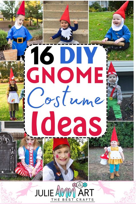 Gnome Dress Up, Easy Gnome Costume, Gnomes Costume Ideas, Gnome Garden Costume, Gnome Family Halloween Costumes, Woman Gnome Costume, Cute Gnome Costume, Gnome Diy Costume, Garden Nomes Costumes Adult