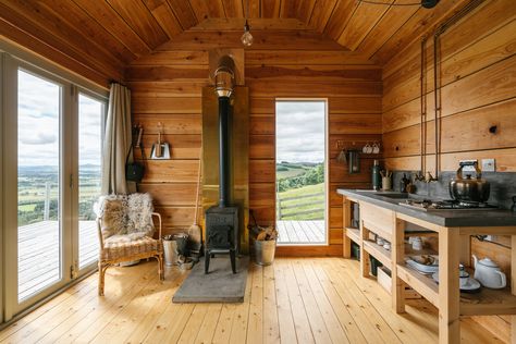 The Pendicle — Guardswell Farm Guardswell Farm, Self Catering Cottages, Cabin Interiors, Wood Cladding, Casa Container, Tiny Cabin, Tiny House Cabin, Small Cabin, Forest House