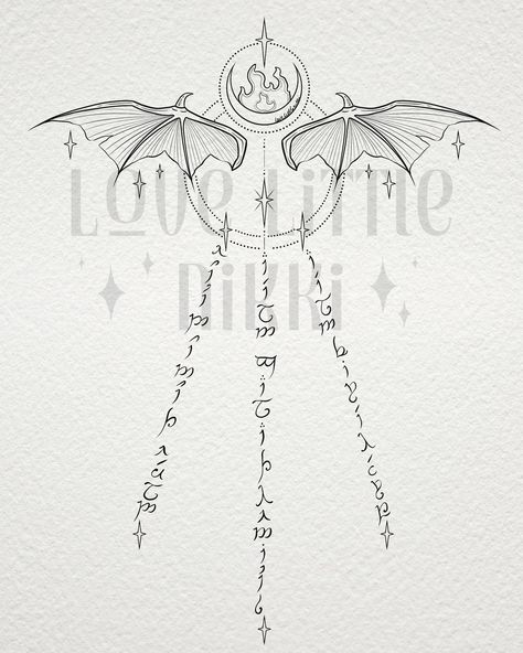 “You do not yield” 🦇 this is a take on Aelin’s back piece for Bianca! She wanted to include Illyrian wings in this piece and a few different sayings going down the spine, I wrote them in elvish since there’s no official Fae alphabet 📖🌙 #aelinashryvergalathynius #throneofglass #sarahjmaas Aelin Galathynius Back Tattoo, Celaena Sardothien Tattoo, Aelin's Back Tattoo, Fae Alphabet, Aelin Galathynius Tattoo Ideas, The 13 Tog Tattoo, Aelin Tattoo Back, You Do Not Yield, Aelin Galathynius Tattoo