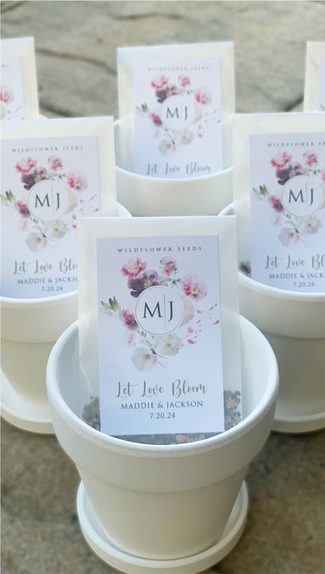 Custom Name Seed Packet Wedding Favors Wildflower Seed Favors for Wedding Let Love Grow Seed Packet Favors Bridal Shower Personalized Favors - Etsy Garden Theme Birthday, Wedding Seed Packet Favors, Wildflower Seed Favors, Wildflower Favors, Rustic Bridal Shower Favors, Summer Wedding Favors, Seed Packets Favors, Seed Favors, Bulk Wedding Favors