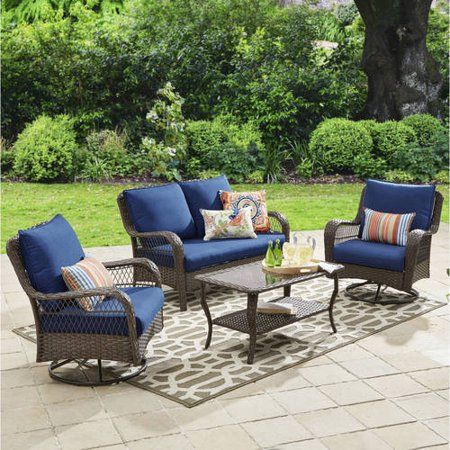 Recycler Diy, Patio Furniture Conversation Sets, Resin Patio Furniture, Outdoor Seating Set, Outdoor Conversation Sets, Set Sofa, Backyard Furniture, Best Outdoor Furniture, Wicker Patio Furniture