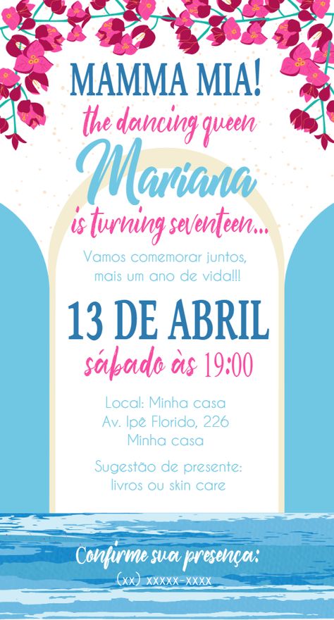 Edite grátis você mesmo usando nosso editor online | Design by ig: @illustragio | Convite Digital Convite Aniversario Mamma Mia Dancing Queen

O convite Convite Aniversario Mamma Mia Dancing Queen perfeito para o seu evento!

Personalize o convite do seu jeito com nosso editor online

Nosso convite digital Convite Aniversario Mamma Mia Dancing Queen é totalmente personalizável. Você pode alterar o texto, a fonte, as cores e até mesmo adicionar fotos. É fácil de usar e você pode ed Mama Mia Birthday Party Invitations, Mama Mia Party Invitations, Mamma Mia Birthday Invitations, Mama Mia Birthday, Mamamia Party, Mamma Mia Dancing Queen, Mamma Mia Dancing, Dancing Queen Party, 17th Birthday Party Ideas