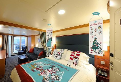 How to Order Disney Cruise Line Room Decor and Onboard Gifts Disney Cruise Rooms, Disney Themed Bedrooms, Cruise Rooms, Disney Magic Cruise, Disney Merry Christmas, Disney Cruise Vacation, Disney Room Decor, Cruise Gifts, Christmas Cruises