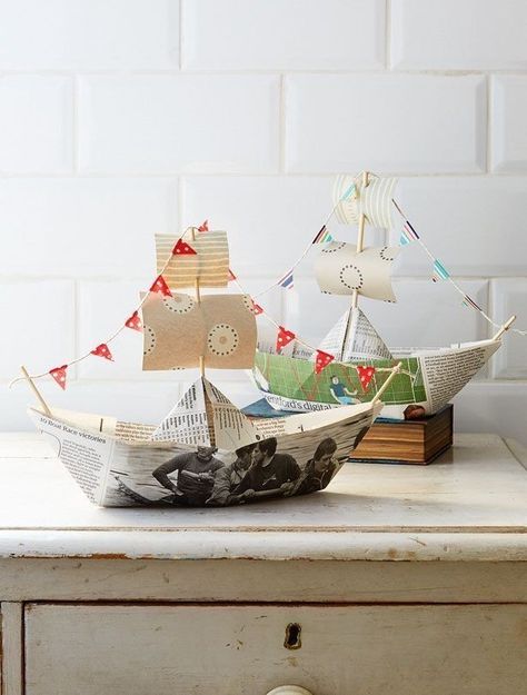 Boat Craft Ideas, Paper Boats How To Make, Paper Boat How To Make, Boat Paper Craft, Boat Crafts For Kids, Make A Paper Boat, Boat Craft, Kids Boat, Paper Boats