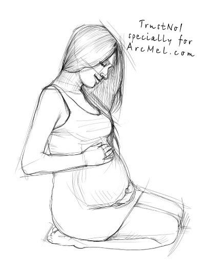 How to draw a pregnant woman 3 Pregnancy Drawing, Mom Drawing, Pregnancy Art, Girl Drawing Sketches, Art Drawings Sketches Pencil, Baby Drawing, Mom Art, Pencil Art Drawings, Art Drawings Sketches Creative